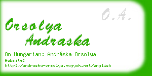 orsolya andraska business card